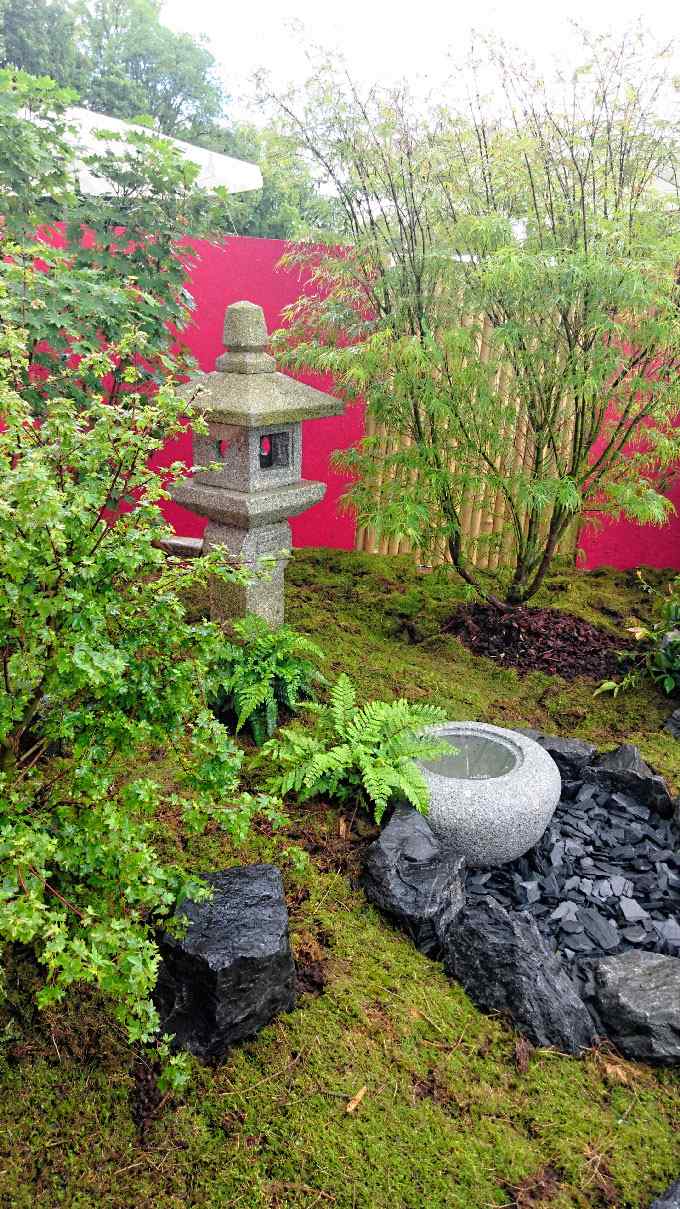 jardin japonais jardin de thé lanterne oribe bassin fontaine erable cerisiser