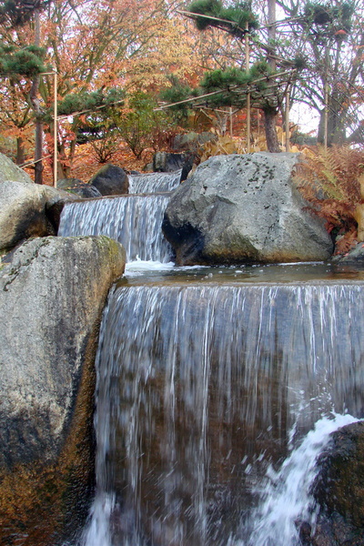 Cascade japonaise de près